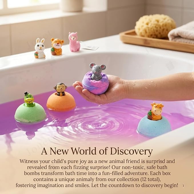 Kids Bath Bombs with Surprise Toy Inside, 1 Pack