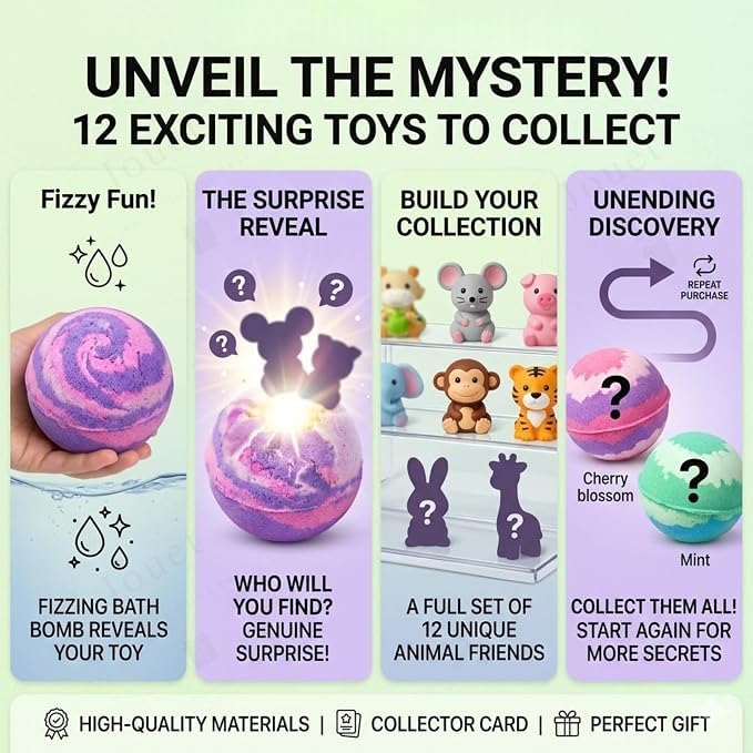 Kids Bath Bombs with Surprise Toy Inside, 1 Pack