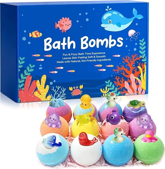 Kids Bath Bombs with Surprise Toy Inside, 1 Pack