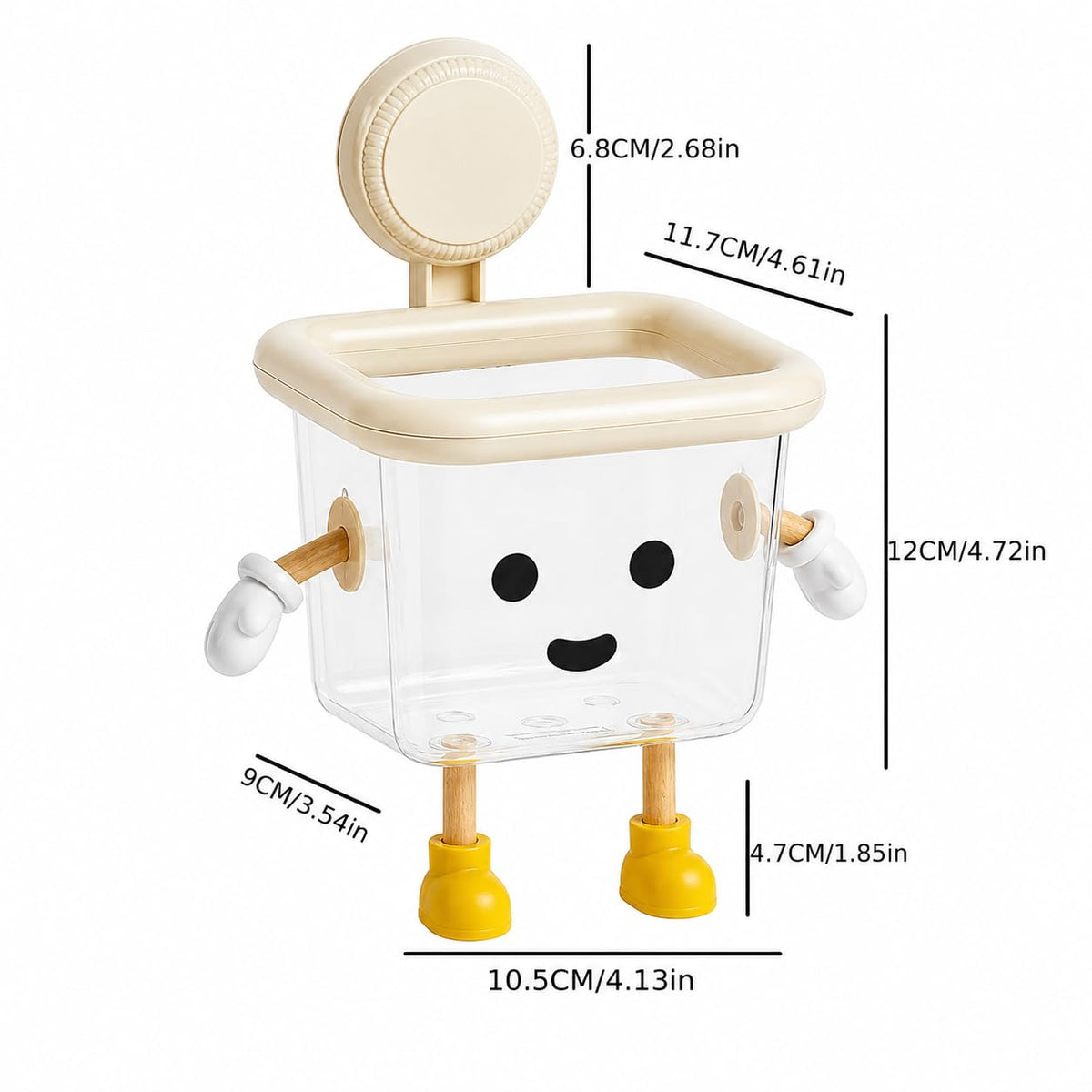 Cartoon Toothbrush Holder, Wall Mount Bathroom Storage Organizer