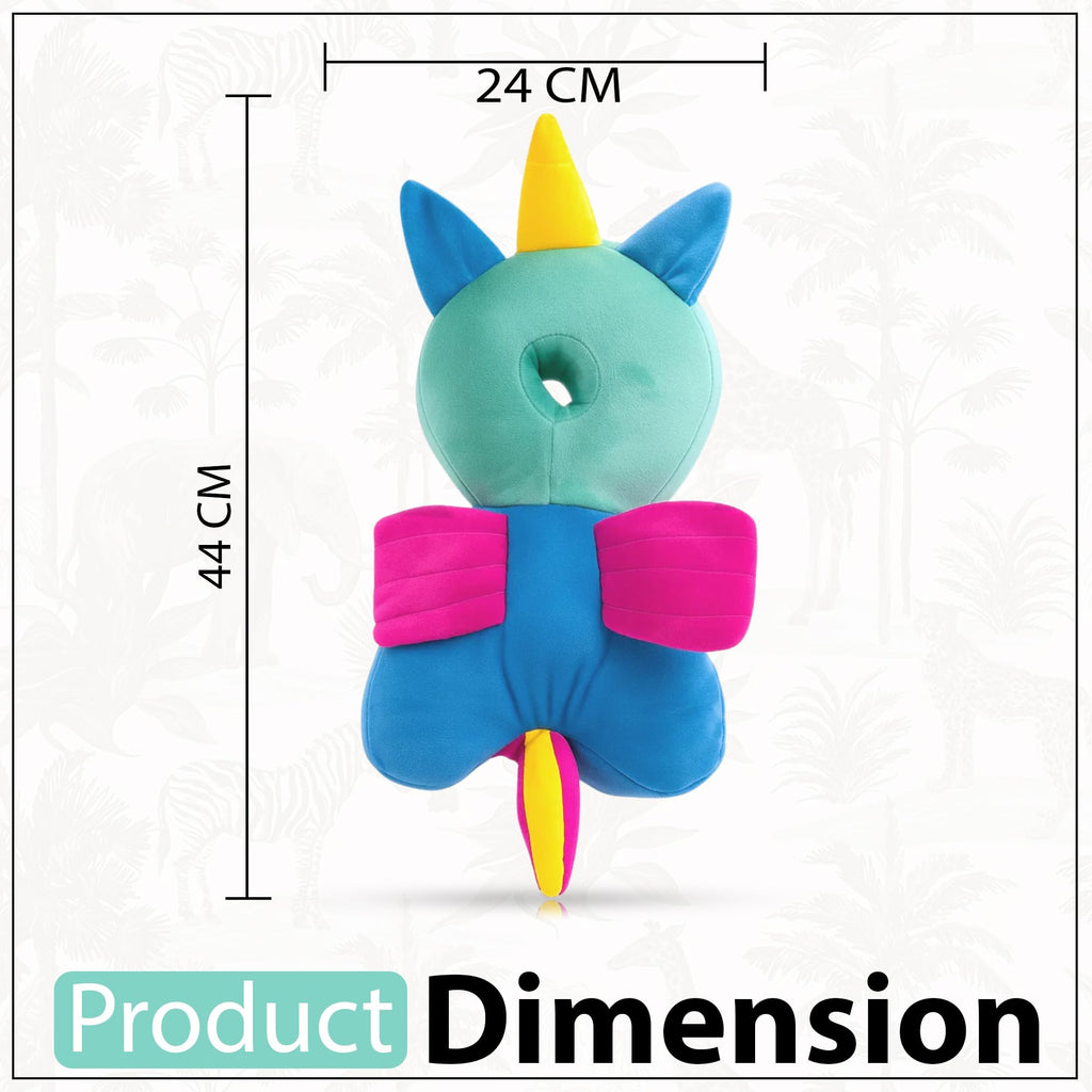 GLUN® 1 Piece Cute Bunny Rabbit Shape Soft Baby Head Protector Backpack, Cushioning, Adjustable Shoulder Belt, Head Protection for 6-15 Month Toddler Babies